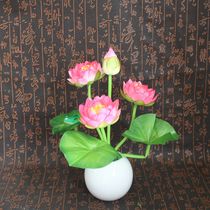 For the Buddhist Flower Lotus Flower Lotus Buddha Former Flowers Hall Guanyin Buddha statue is dedicated to the fake flowers