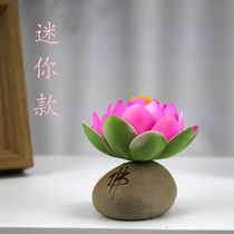 Mini-lotus flower for buddhare tea track Decorative Props Hotel food Decorative Swing Pan Small Fake Flowers Bonsai