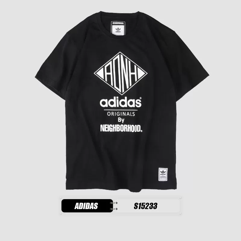 Распродажа Special Hui Adidas X NBHD совместная повседневная спортивная мужская хлопковая футболка S15231-S15232