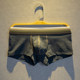 Men's underwear pure cotton breathable men's boxer briefs low waist U bulge sexy boxer shorts trendy personality sports pants
