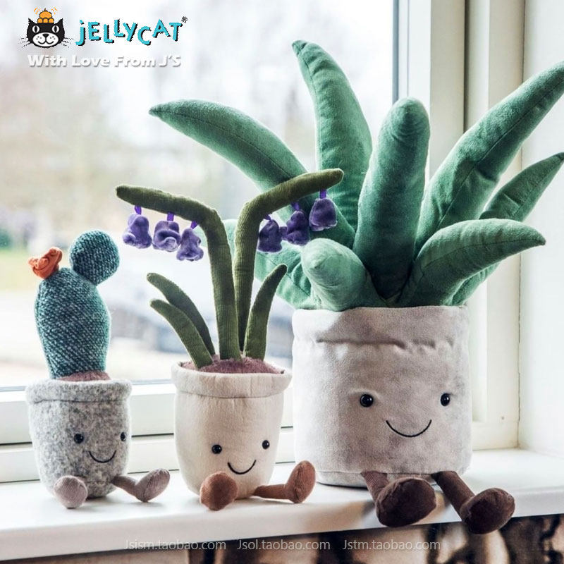British plant potted plush doll cartoon bonsai doll Narcissus Tulip fleshy cactus jellycat