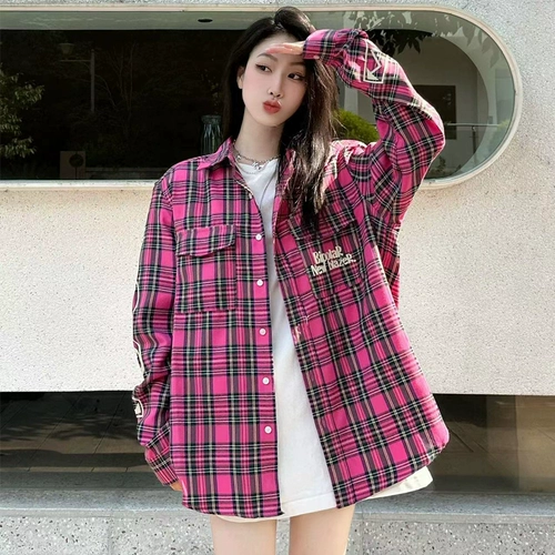 Ретро рубашка, лонгслив, куртка, демисезонный кардиган, в американском стиле