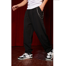 BIPOLAR chain Western clothing Pants National Trend Autumn New Products Hip Hop American Street Straight Drum Pants Loose Casual Long Pants