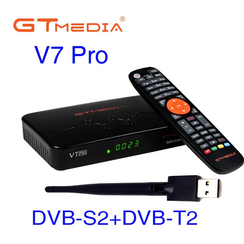 GTMEDIA V7pro H265 DVB-S Upgraded DVB-S2 T2 V7 PRO comes with WIFI