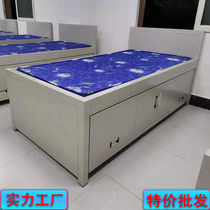 Single bed standard bed wrought iron bed dormitory bed cadre bed fire brigade single bed combat uniform hanger prison bed