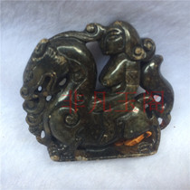 New product high ancient jade imitation of the Republic of China antique antique old Xiuyu auspicious longevity high ancient jade old object collection good luck