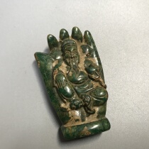 New high ancient jade warring States antique antique jade old Jade old jade wealth god pendant handle high ancient jade old object collection