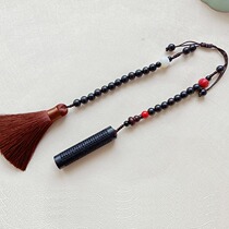 Ebony Diamond Sutra Great Grief Mantra Heart Sutra Buddha Pillar Creative Car Decoration Pendant Rearview Mirror Hanging Pendant