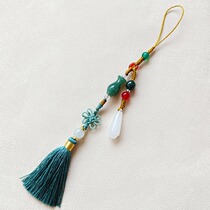 Handmade retro Chinese style ancient style with cheongsam press buckle tassel pendant classical Chinese style palace Hanfu pendant