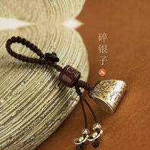 925 Broken Silver Subs more than two Personality Retro China Wind Nets Red Pendant Mobile Phone Chain Hanging Accessories Car Key Buckle Pendant