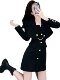 Elegant and Sophisticated Hot Girl Style Suit Set for Women, Autumn and Winter Niche Fashion, Chic Suspender Cardigan Two-Piece Set