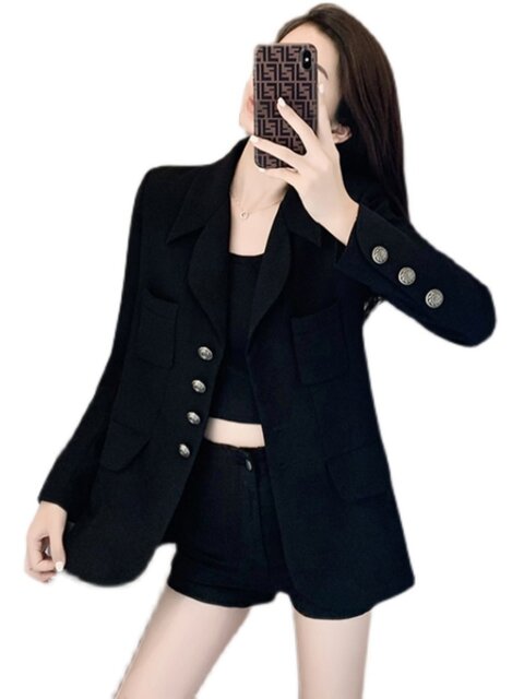 Korean Style Loose Casual Chic Commuter Blazer with a Unique Design, Niche Fashion, Eye-Catching Street Style, and a Powerful and Elegant Vibe