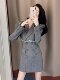 French-Style High-End Elegant Waist-Cinching Double-Breasted Blazer Dress, Niche Mature Lady Style Long-Sleeve Designer Dress with a Sense of Sophistication