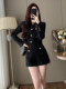 Autumn age-reducing fashion sweet cool royal sister rich daughter western style small fragrance suit feminine temperament shorts two-piece set
