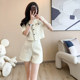 2025 Summer Outfit for Petite Women, Lively and Youthful, Stylish and Fashionable, Chanel-Style Shorts Set, Two-Piece Set with a High-End Feel