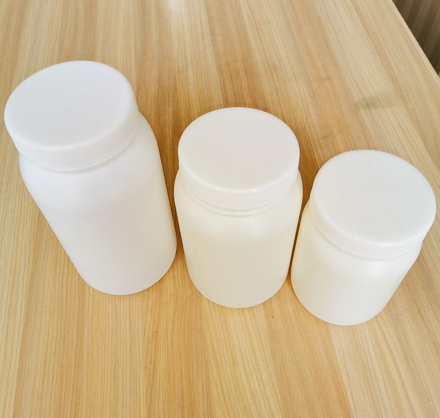 大白瓶500/800/1000ml带内盖圆形加厚分装桶加大口试剂样品塑料瓶