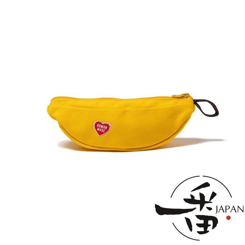 Order the Human Made Banana Pouch Yellow Portable Banana Bag with Heart Pattern Zipper