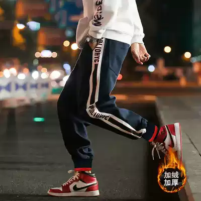 Cang Shi Yichuo brand Cotton Sports color match wild pants men's loose oversized oversize tooling trousers casual pants