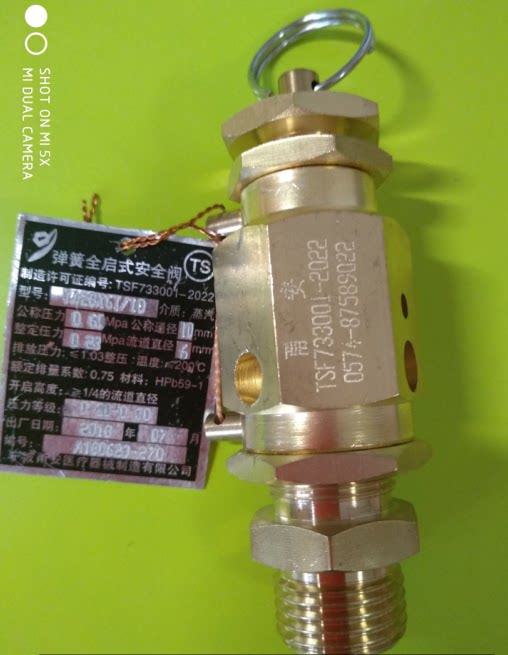 宁波甬安YA28X6T/10全启式安全阀0.28MPa山东新华立式灭菌器配件