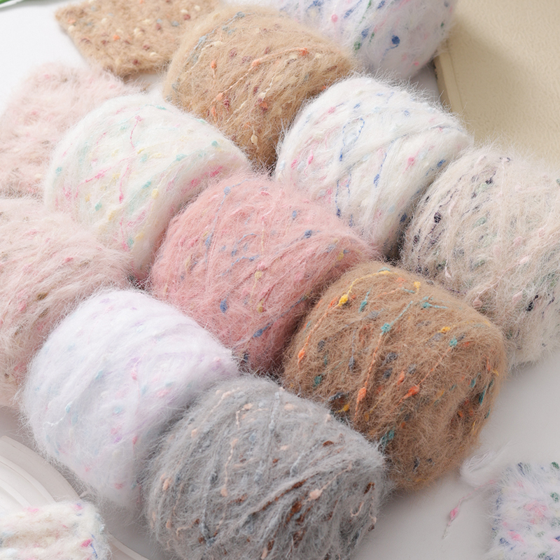 Rainbow Colored Dots Colorful Beads Handmade Yarn Coat Hand-Knitted Sweater Hat Scarf DIY Yarn Ball Rainbow Colored Dots Colorful Beads Handmade Yarn Coat Hand-Knitted Sweater Hat Scarf DIY Yarn Ball