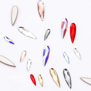 Swarovski 2304 long water drop nail art jewelry diamond