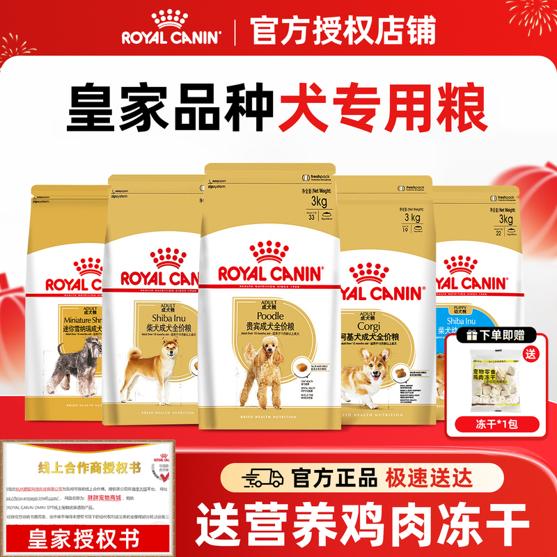Royal Canin Dog Food for Bichon Frise, Corgi, Poodle, Small Breed Adult Dogs, Senior Dogs, Shiba Inu, Schnauzer, French Bulldog, 3kg