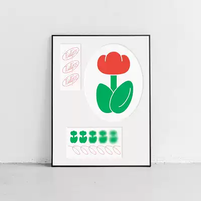 ALOT Tulip Tulip Tulip framed art micro-spray decorative paintings are mostly produced