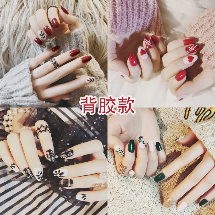 Direct sticker wearing meme nail finished nail finished nail patch small round head A piece of wearing a back rubber collection