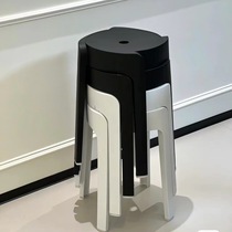 Thick plastic stool household spare stool stackable thickened windmill stool modern simple bench dining table cyclone chair