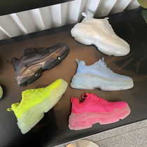 Net red fried street daddy shoes women ins tide 2021 new spring and summer show feet small super fire pink thick bottom casual shoes