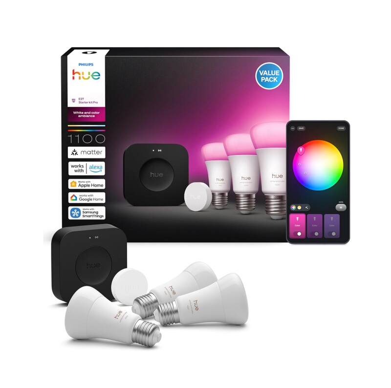 Imported Philips Hue Smart Light Bulb Screw Base E27 Matter Siri Voice Home Kit