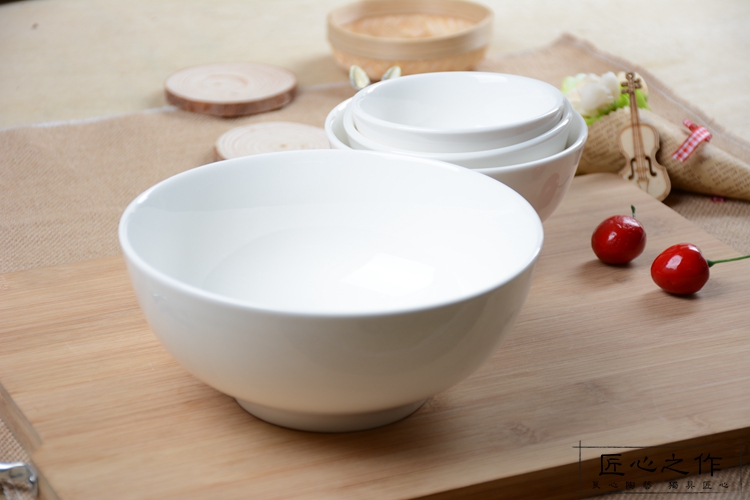 Nhà máy trực tiếp dày lên chống vảy gốm bát cơm nhà hàng khách sạn cao cấp bát nhỏ bát tráng miệng bát nhỏ bát súp bộ đồ ăn đĩa nhựa