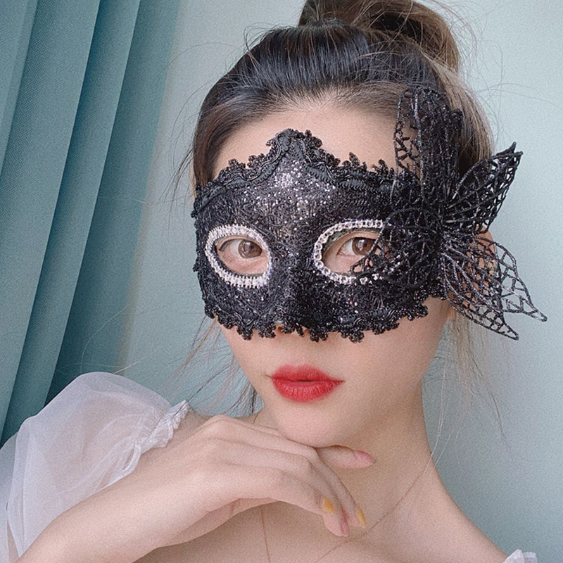 Mask female half face princess halloween masquerade goggles stage performance props