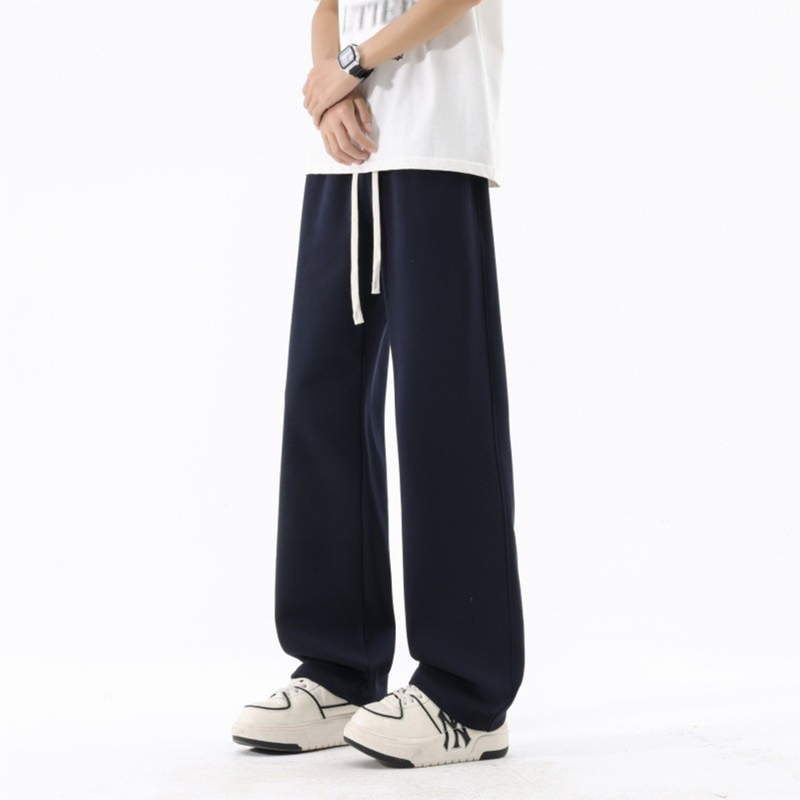 Junior High School Students' Dark Blue Pure Cotton Sweatpants Straight-Leg Pants Boys' School Uniform Pants Casual Pants Junior High School Students' Dark Blue Pure Cotton Sweatpants Straight-Leg Pants Boys' School Uniform Pants Casual Pants