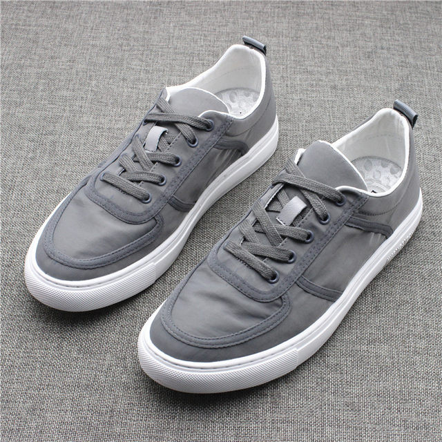 New Summer Trendy Canvas Shoes Men's Lace-up Daily Sports Casual Shoes Versatile White Cloth Shoes Breathable Men's Shoes