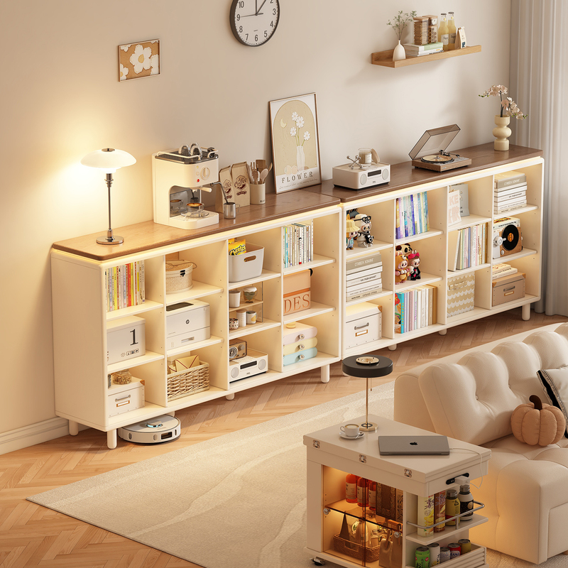 Solid Wood Bookcase with Glass Door Display Cabinet Integrated Wall-To-Wall Bookshelf Free Combination Grid Cabinet Floor-Standing Storage Cabinet Solid Wood Bookcase with Glass Door Display Cabinet Integrated Wall-To-Wall Bookshelf Free Combination Grid Cabinet Floor-Standing Storage Cabinet