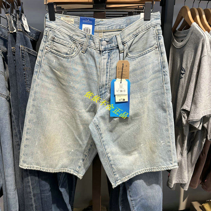 Levis Genuine 2026 Summer Men's Cool Sun Protection 478 Loose Denim Shorts 001Jm-0018