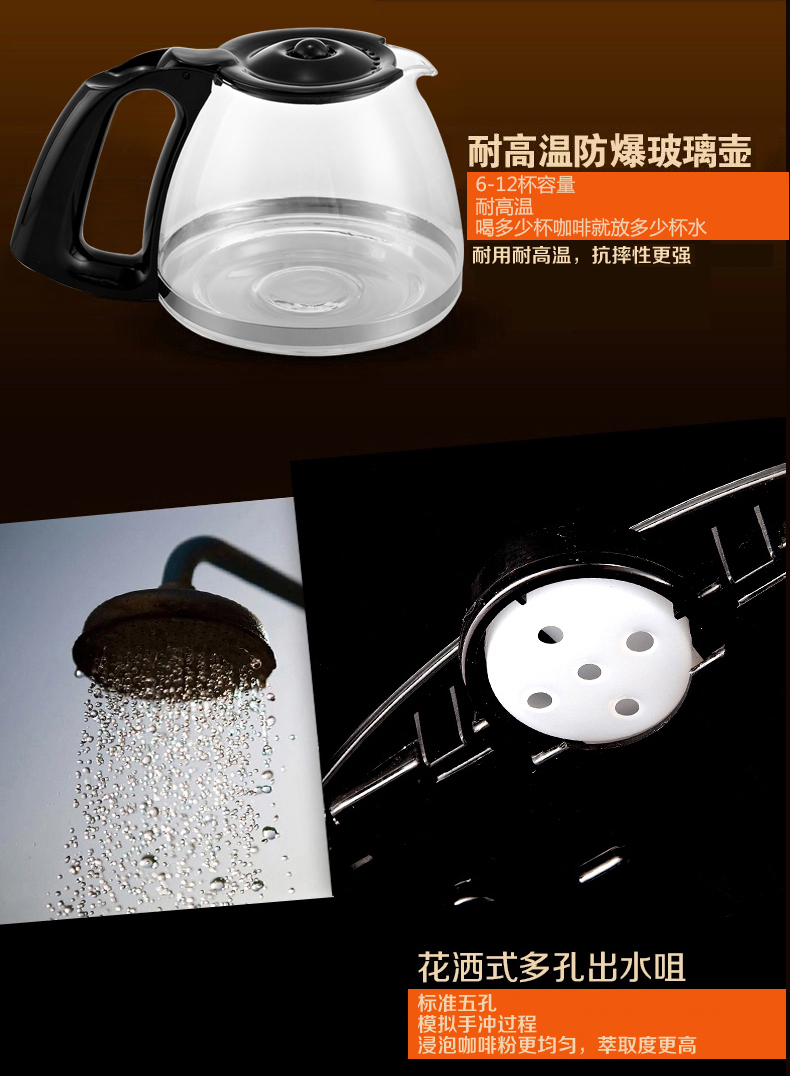 HOMEZEST CM-823 Máy pha cà phê gia đình Mỹ 1.2L máy pha cà phê nhỏ giọt - Máy pha cà phê máy pha cafe tiross