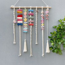 Bohemia woven hairclip storage decoration creative headdress rope woven tape tapestry homestay background wall tapestry