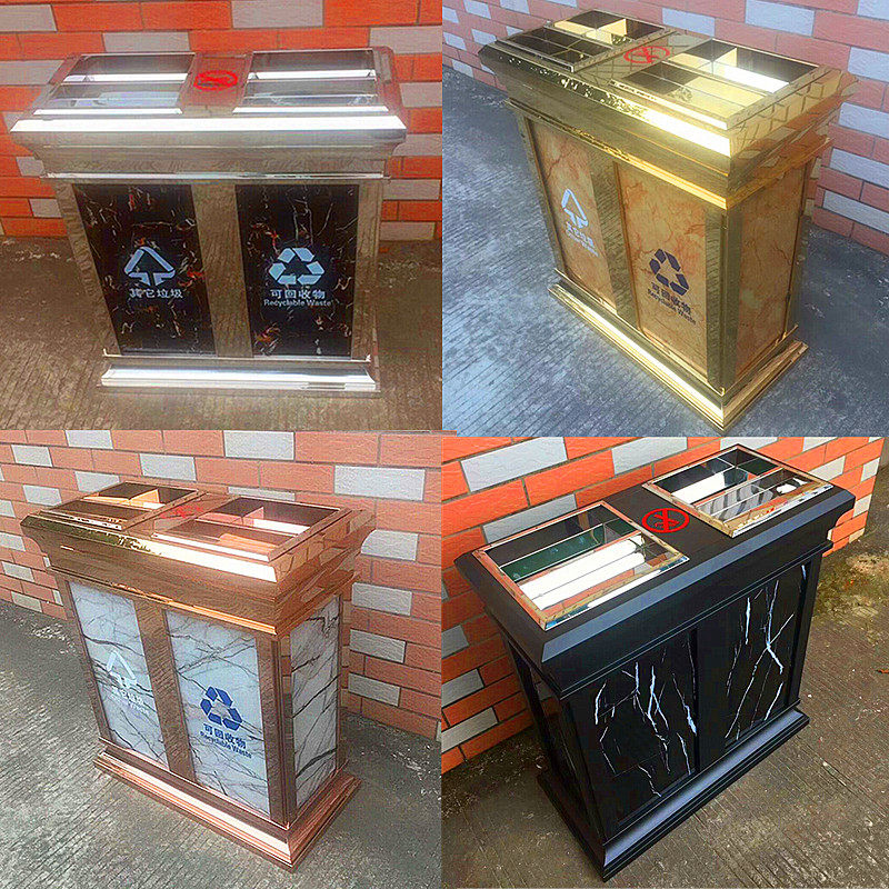 Stainless steel indoor classification recyclable trash cans Property School mall Metro Metro Bucket