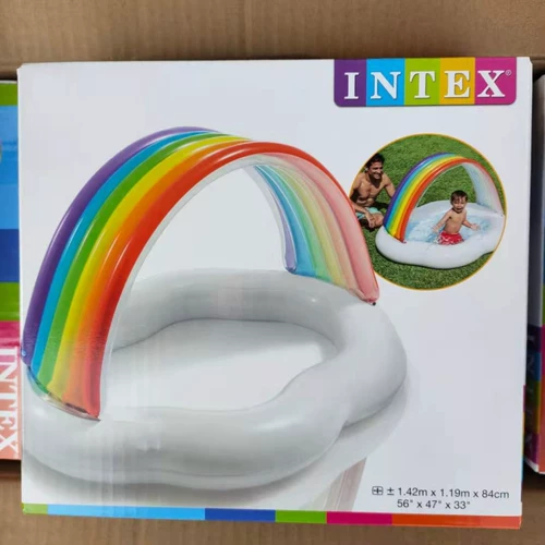 INTEX Надувной воздушный шар для рыбалки, бассейн с шариками, горка, увеличенная толщина