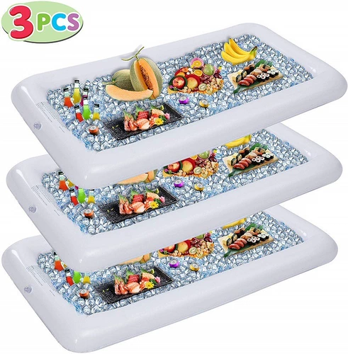 Плавающий поднос для бассейна с водой, игрушечный пикник, надувной барный подстаканник, поднос для салата, напиток, пляжный плавающий ряд кроватей