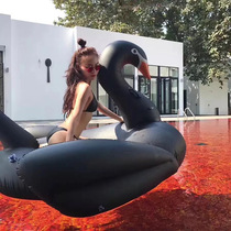 Inflatable black swan floating bed adult swimming pool lifebuoy internet celebrity water toy swimming pool air cushion boat