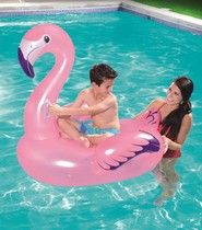 Bestway Childrens swimming ring net red flamingo adult unicorn inflatable floating row thickened water biking