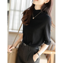 Foreign Trade Original Single Womens Clothing Special Cabinet Italian First-line Brands Cut and Cut Clear Barn Outlet Eurostock Black Cashmere Needle Weaselwear