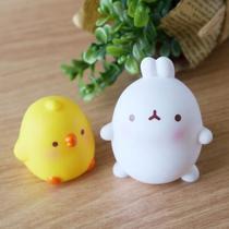 Korea official network qualified molang potato rabbit and small yellow cock limited hand swing piece 3 5cm