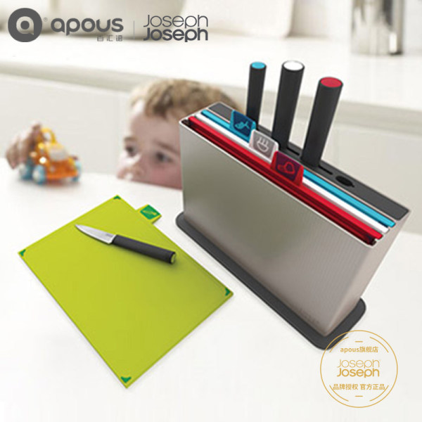 英国 Joseph Joseph 分类菜板+炫彩刀具组合 天猫优惠券折后￥448包邮（￥528-80）