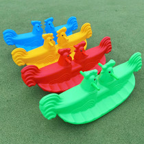 Kindergarten double seesaw baby indoor rocking horse childrens plastic seesaw outdoor amusement park household toys
