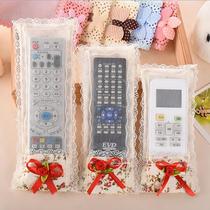 Home Universal Cute Fabric Letv Hisense Skyworth TV Air Conditioning Remote Control Protective Cover Dust Cover Transparent