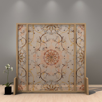 European American screen partition living room fashion simple hotel entrance bedroom study solid wood seat screen semi-transparent screen